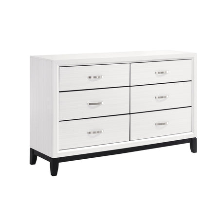 Davi White Dresser by Homelegance at Eve Furniture