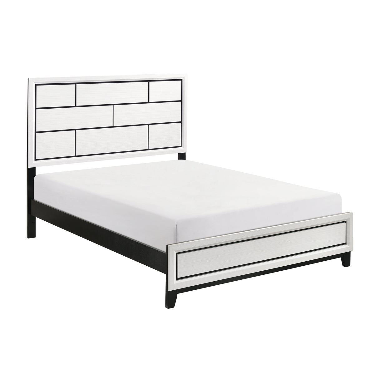 Davi White King Panel Bed by Homelegance at Eve Furniture