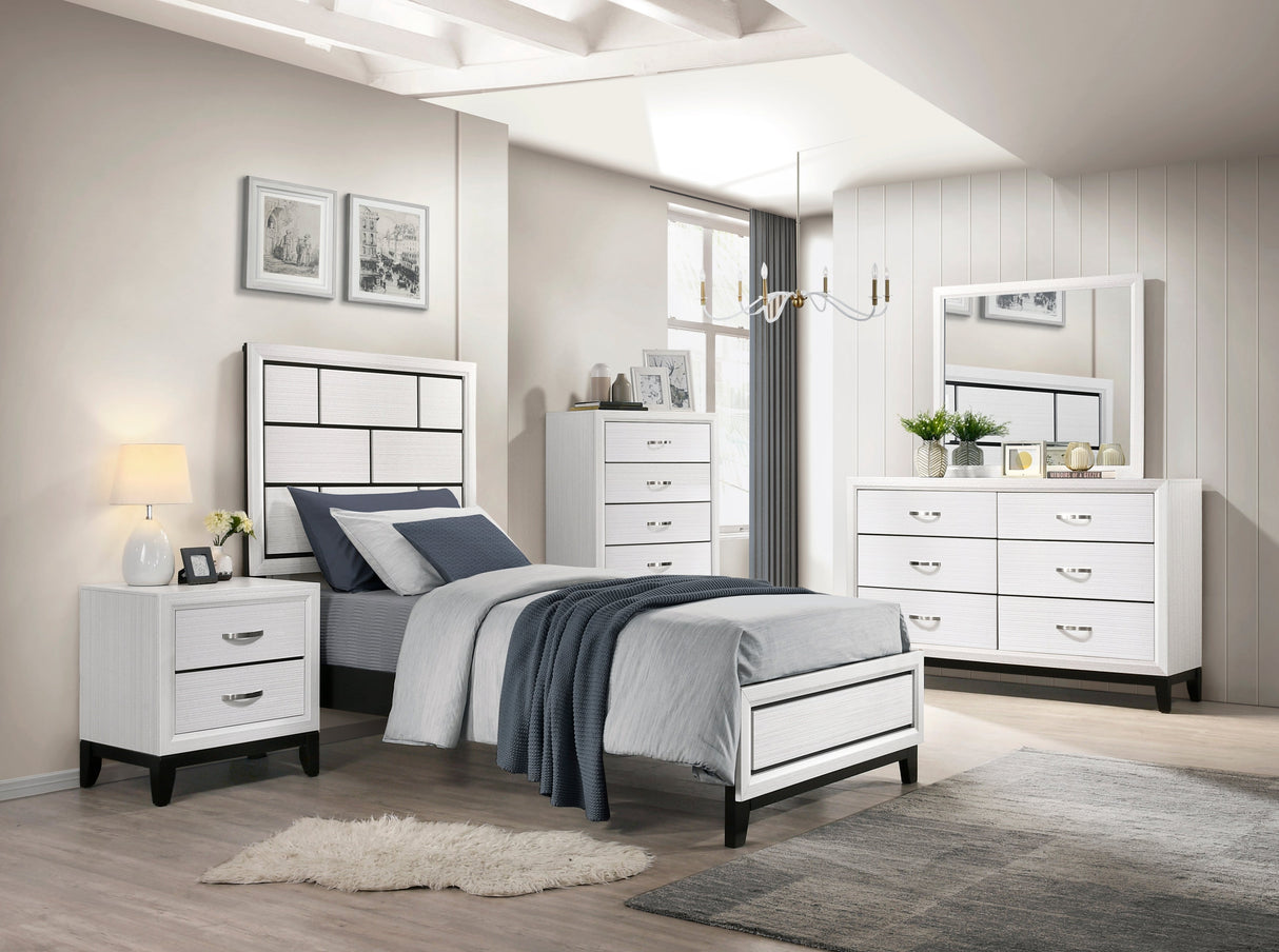 Davi White Nightstand by Homelegance at Eve Furniture