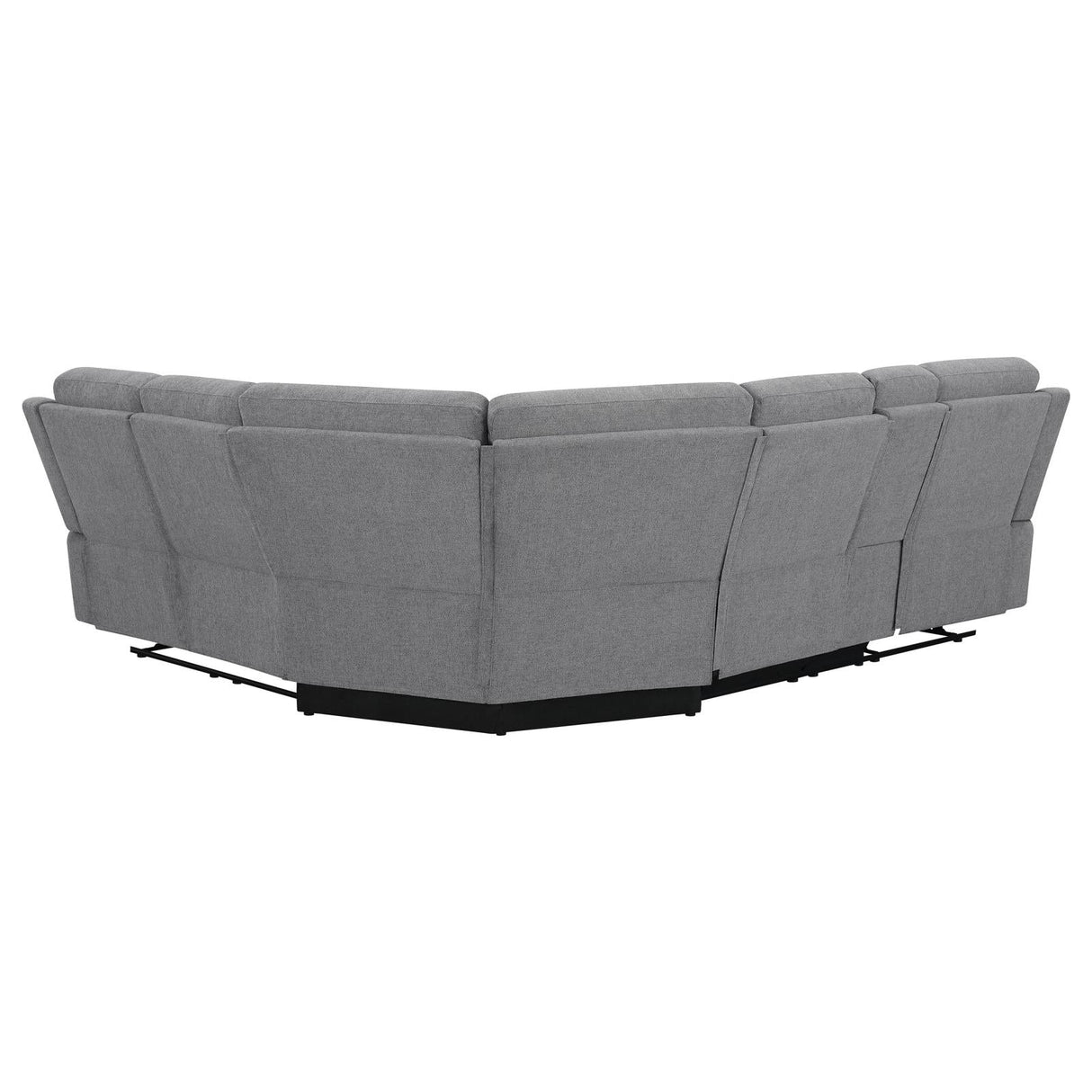 David 3-Piece Upholstered Motion Sectional with Pillow Arms Smoke