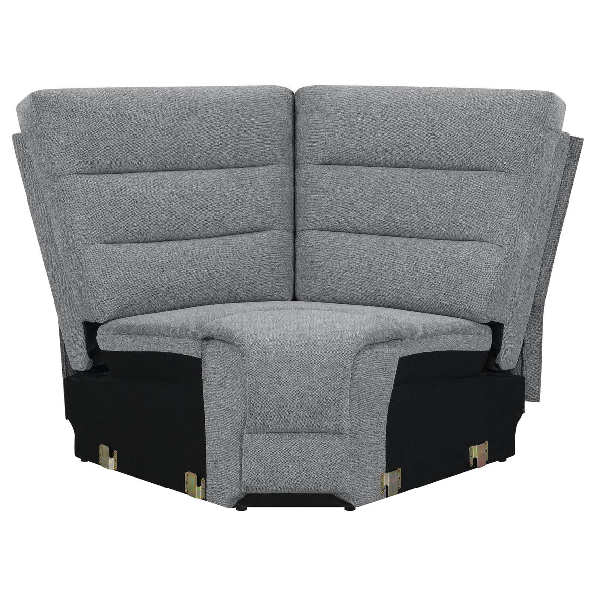 David 3-Piece Upholstered Motion Sectional with Pillow Arms Smoke