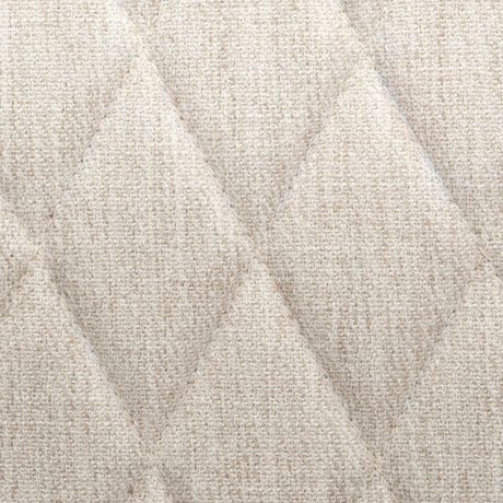 David Diamond Tuffed Cream Fabric Wrap Brown Wood Base Dining Chair, Set of 2 by Mercana at Eve Furniture