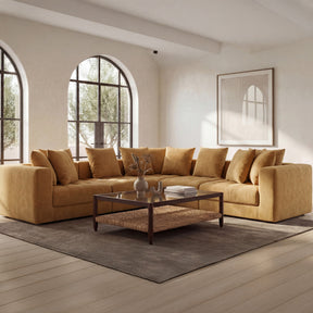 Davie Golden Yellow Classic L Modular Sectional by MOES at Eve Furniture