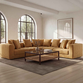 Davie Golden Yellow Classic L Modular Sectional by Moe's Home at Eve Furniture