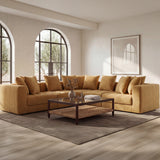 Davie Golden Yellow Corner Chair by MOES at Eve Furniture
