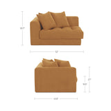 Davie Golden Yellow Left Arm Facing Chair by MOES at Eve Furniture