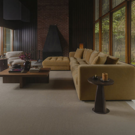 Davie Golden Yellow Ottoman by MOES at Eve Furniture