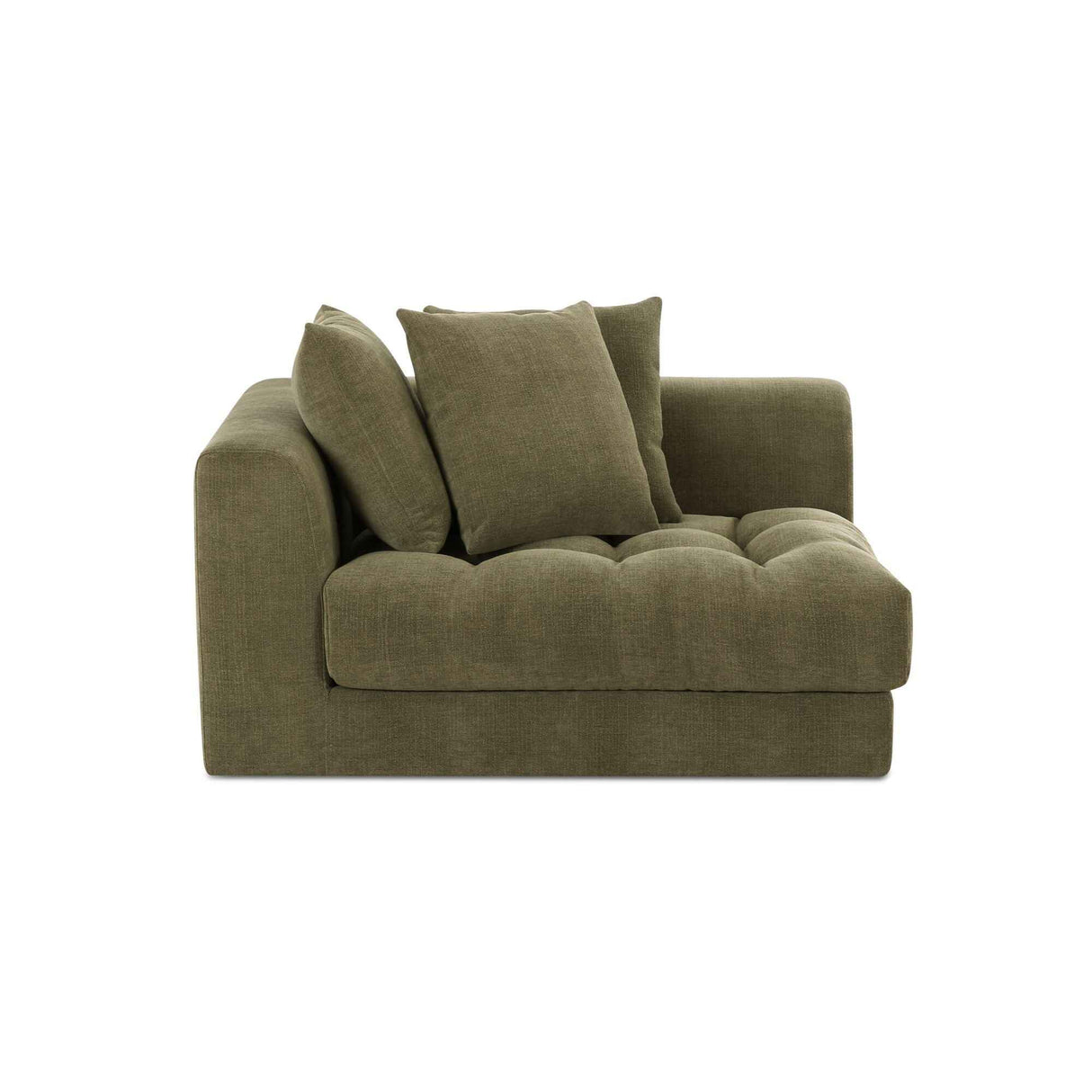 Davie Olive Left Arm Facing Chair by Moe's Home at Eve Furniture