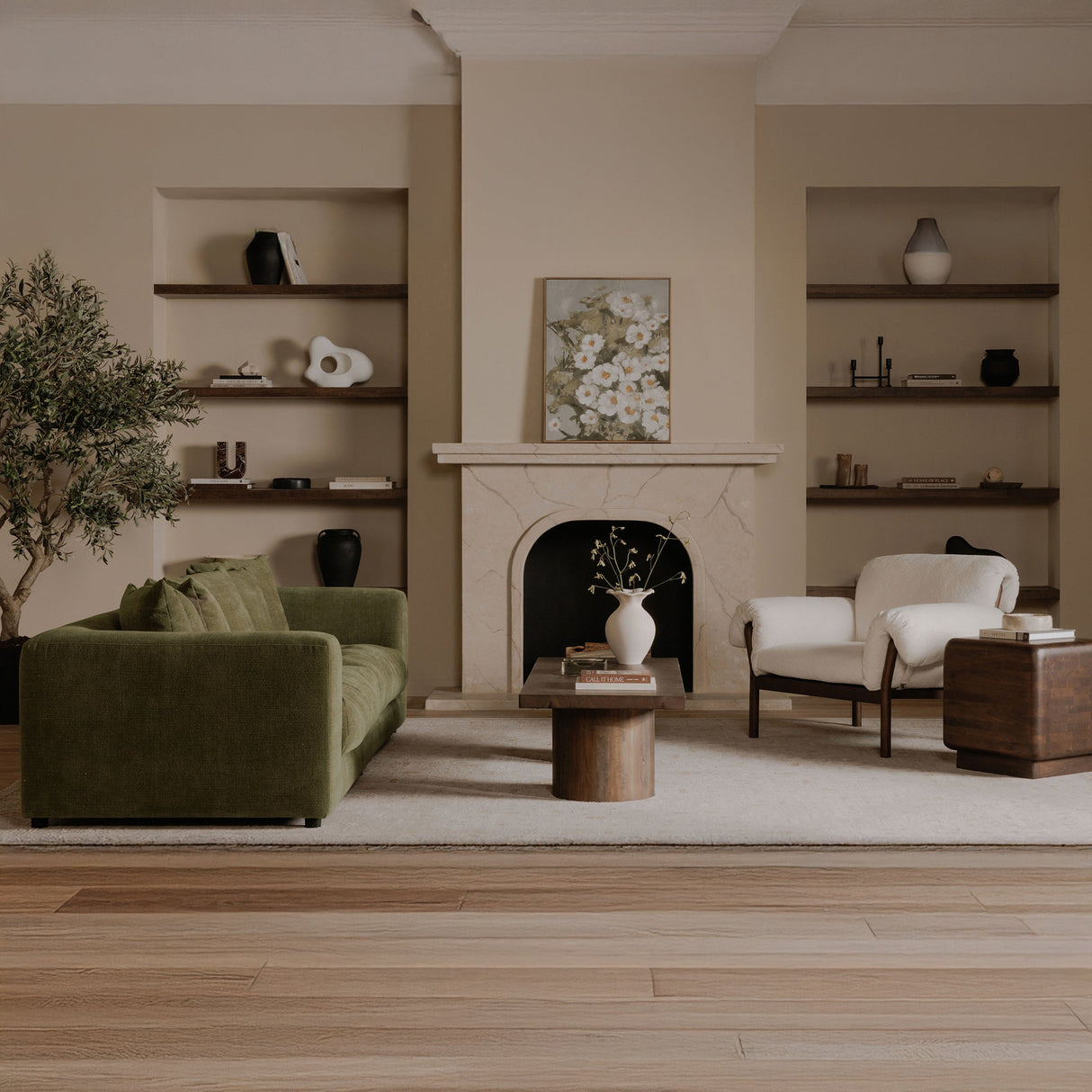 Davie Olive Sofa by Moe's Home at Eve Furniture