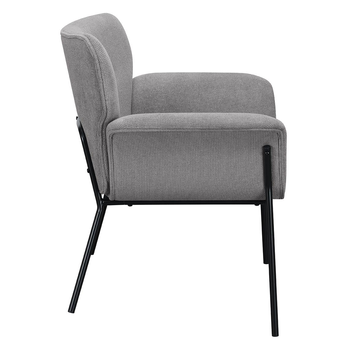 Davina Ash Gray Upholstered Flared Arms Accent Chair