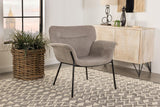 Davina Ash Gray Upholstered Flared Arms Accent Chair