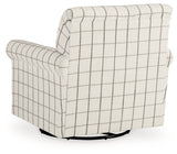 Davinca Charcoal Swivel Glider Accent Chair