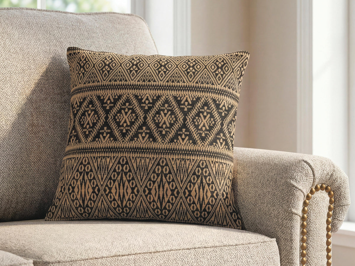 Davinwood Gray Blue/Natural Pillow by Ashley at Eve Furniture
