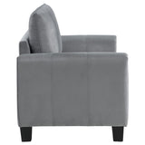 Davis Gray 2-piece Upholstered Rolled Arm Sofa Set by Coaster at Eve Furniture