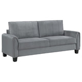 Davis Gray 2-piece Upholstered Rolled Arm Sofa Set by Coaster at Eve Furniture