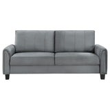 Davis Gray 3-piece Upholstered Rolled Arm Sofa Set by Coaster at Eve Furniture