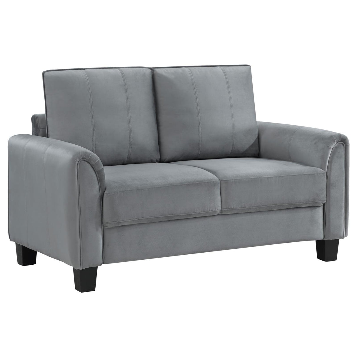 Davis Gray 3-piece Upholstered Rolled Arm Sofa Set by Coaster at Eve Furniture