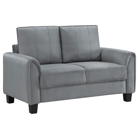 Davis Gray 3-piece Upholstered Rolled Arm Sofa Set by Coaster at Eve Furniture