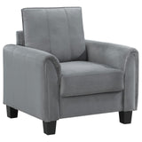 Davis Gray Upholstered Rolled Arm Accent Chair by Coaster at Eve Furniture
