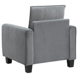 Davis Gray Upholstered Rolled Arm Accent Chair by Coaster at Eve Furniture