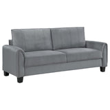 Davis Gray Upholstered Rolled Arm Living Room Set by Coaster at Eve Furniture