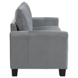 Davis Gray Upholstered Rolled Arm Living Room Set by Coaster at Eve Furniture