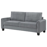 Davis  Upholstered Rolled Arm Sofa Grey