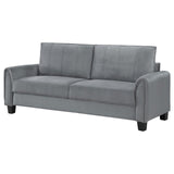 Davis Upholstered Rolled Arm Sofa Grey by Coaster at Eve Furniture
