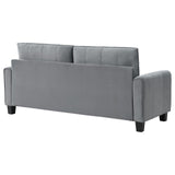 Davis Upholstered Rolled Arm Sofa Grey by Coaster at Eve Furniture