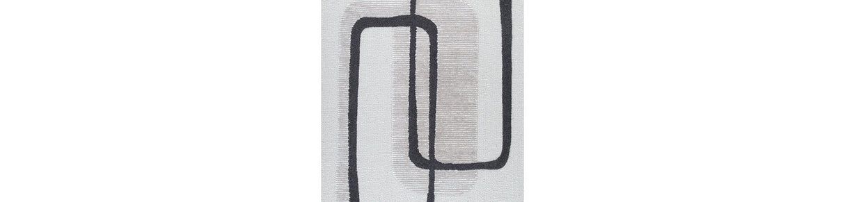 Davismour Ivory/Taupe/Charcoal Large Rug by Ashley at Eve Furniture