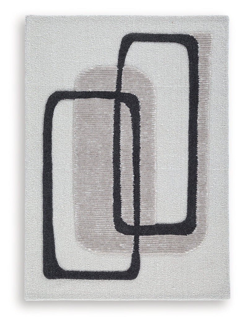 Davismour Ivory/Taupe/Charcoal Medium Rug by Ashley at Eve Furniture