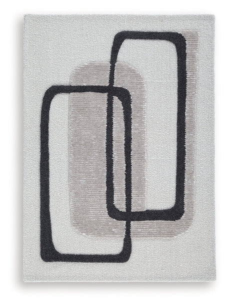 Davismour Ivory/Taupe/Charcoal Medium Rug by Ashley at Eve Furniture