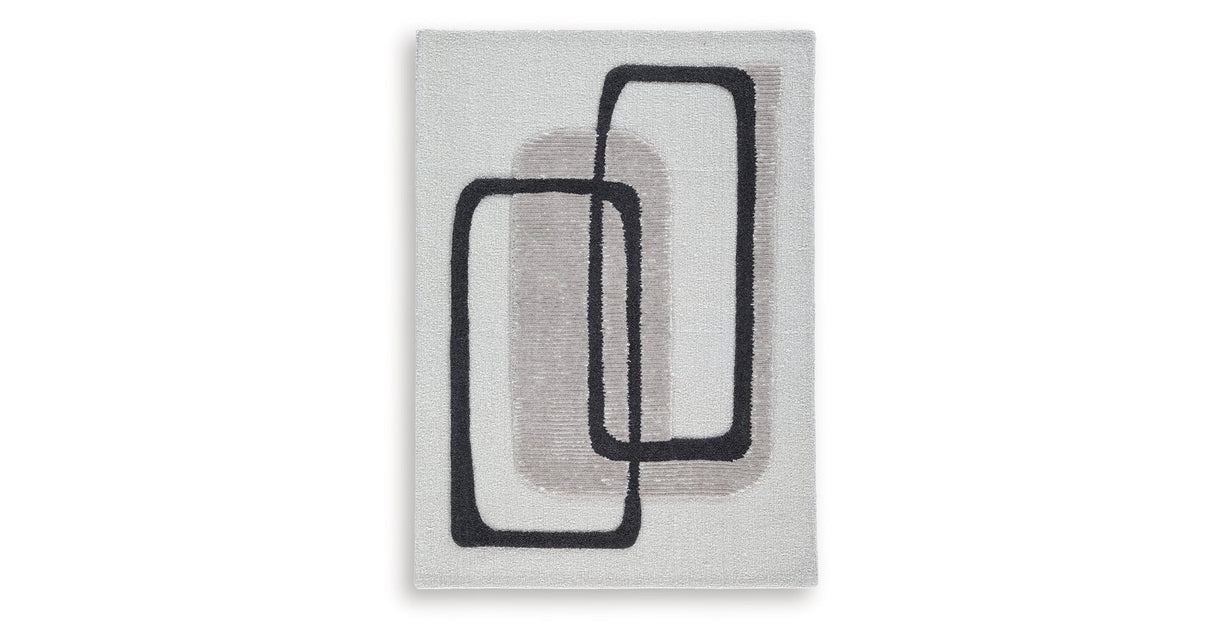 Davismour Ivory/Taupe/Charcoal Medium Rug by Ashley at Eve Furniture