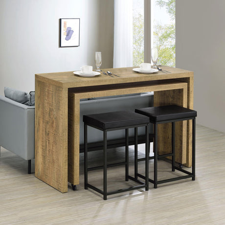 Davista Mango Brown 4-Piece Multipurpose Counter Height Table Set