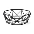 Davy 17L x 17W Black Metal Large Hexagonal Bowl by Mercana at Eve Furniture