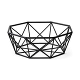 Davy 17L x 17W Black Metal Large Hexagonal Bowl by Mercana at Eve Furniture