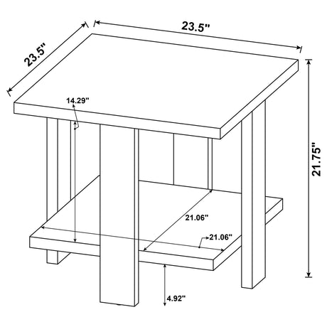 Dawn Mango Brown 2-Piece Round Coffee and End Table Set by Coaster at Eve Furniture