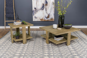 Dawn Mango Brown 2-Piece Round Coffee and End Table Set by Coaster at Eve Furniture