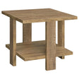 Dawn Mango Square Engineered Wood End Table With Shelf by Coaster at Eve Furniture