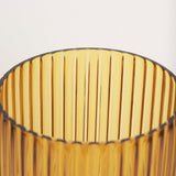 Dawn Ribbed Amber Glass Vase by Mercana at Eve Furniture