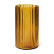 Dawn Ribbed Amber Glass Vase by Mercana at Eve Furniture