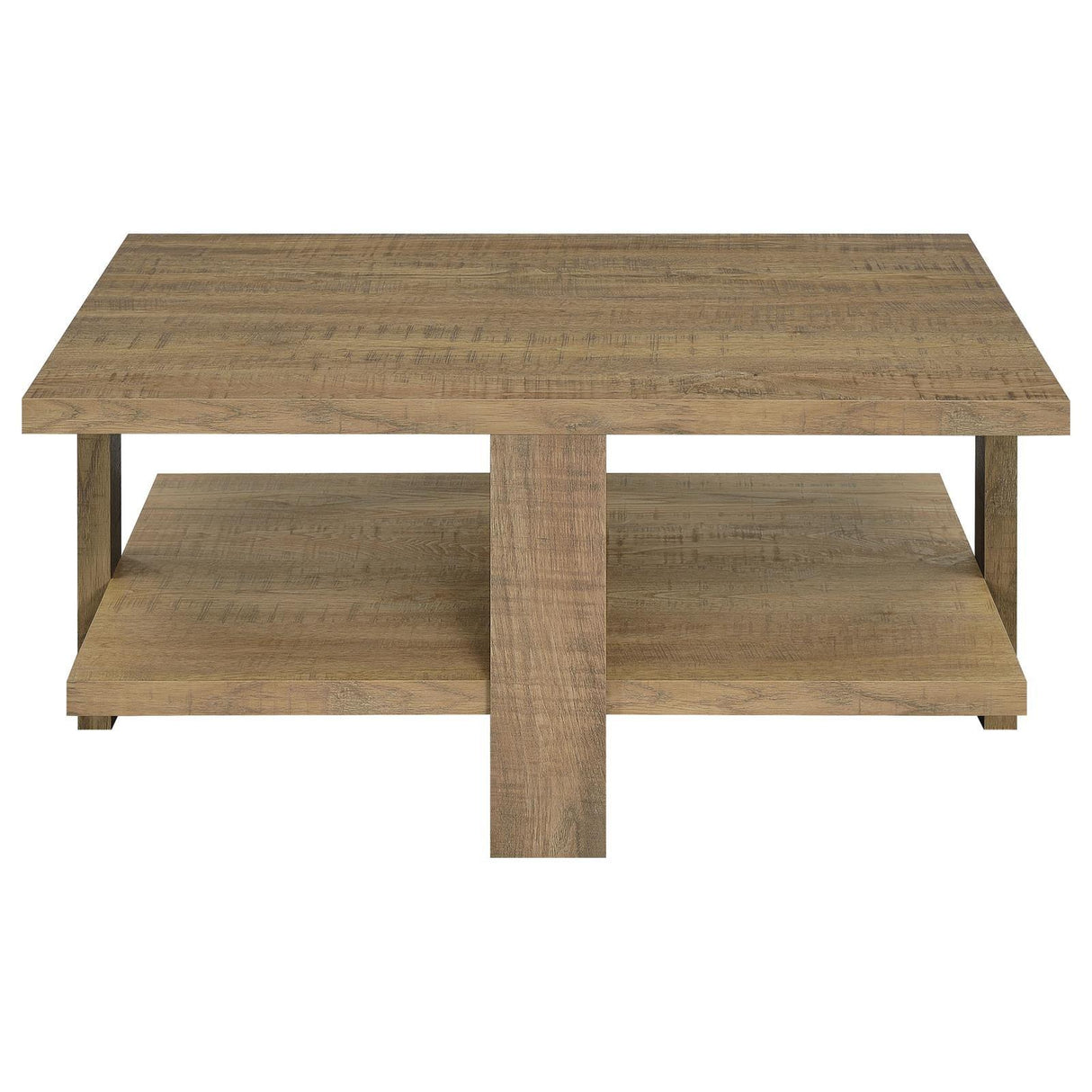 Dawn Square Engineered Wood Coffee Table With Shelf Mango by Coaster at Eve Furniture