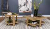 Dawn Square Engineered Wood Coffee Table With Shelf Mango by Coaster at Eve Furniture