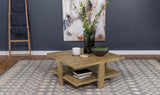 Dawn Square Engineered Wood Coffee Table With Shelf Mango by Coaster at Eve Furniture