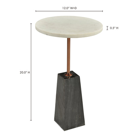 Dawn White Accent Table by MOES at Eve Furniture
