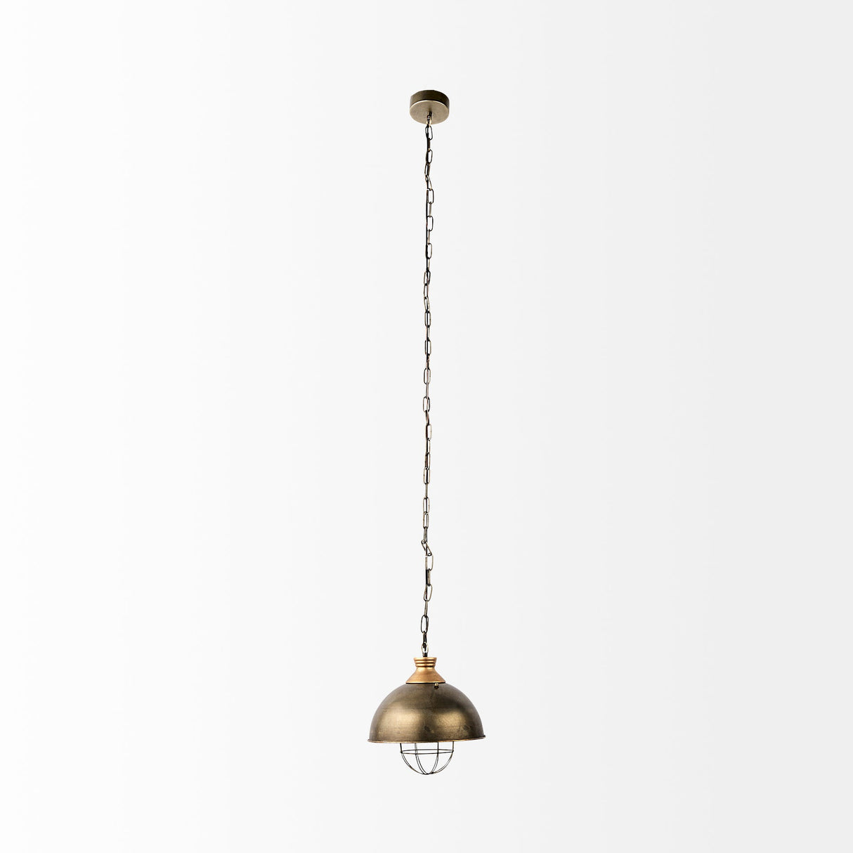 Dawson I Silver Toned Metal Dome Pendant Light by Mercana at Eve Furniture