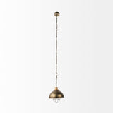 Dawson I Silver Toned Metal Dome Pendant Light by Mercana at Eve Furniture