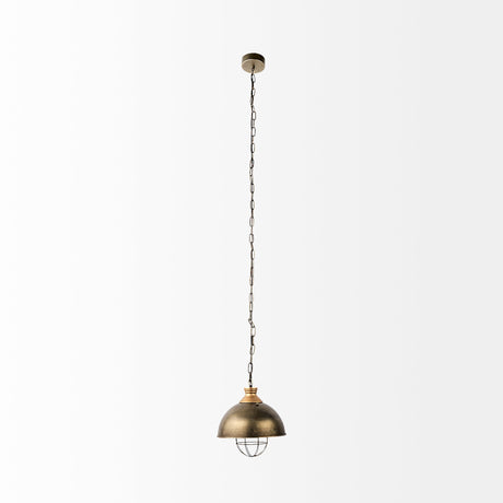 Dawson I Silver Toned Metal Dome Pendant Light by Mercana at Eve Furniture