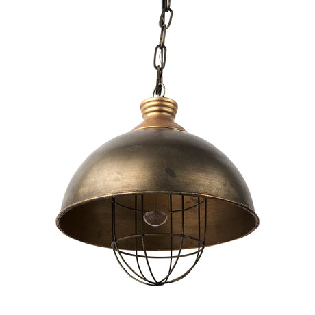 Dawson I Silver Toned Metal Dome Pendant Light by Mercana at Eve Furniture
