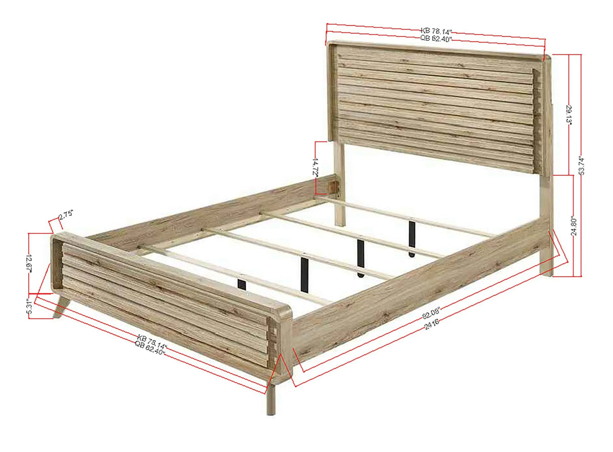 Dawson Light Brown Panel Bedroom Set by Crown Mark at Eve Furniture